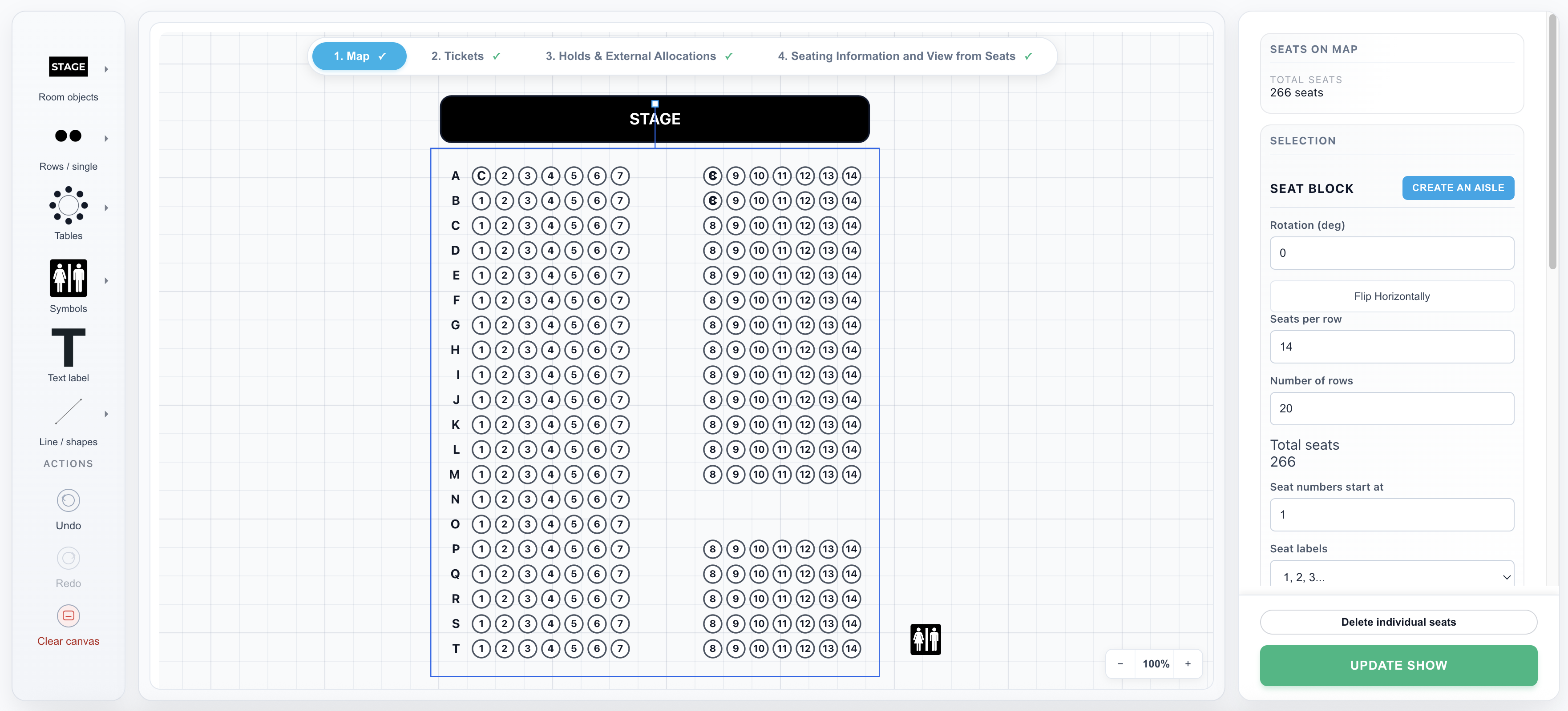 Advanced seating maps product screenshot